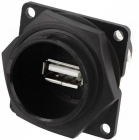 DCPUSBABUSBB, Conn USB 2.0 Type A-USB 2.0 Type B Adapter RCP/RCP 4/4 POS ST Panel Mount 1/1 Port