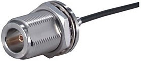 24_N-50-2-4/133_NE, 50 Straight Cable Mount, N Connector, Bulkhead Fitting, jack, Coaxial 24_N-50-2-4/133_NE, 50 Straight Cable Mount, N Connector, Bulkhead Fitting, jack, Coaxial