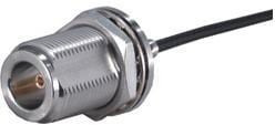 24_N-50-2-4/133_NE, 50 Straight Cable Mount, N Connector, Bulkhead Fitting, jack, Coaxial 24_N-50-2-4/133_NE, 50 Straight Cable Mount, N Connector, Bulkhead Fitting, jack, Coaxial