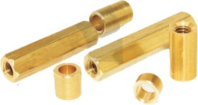 KLS8-DBK-M3-E5.0-L10.0, Стойки латунные, без покрытия отверстие-отверстие