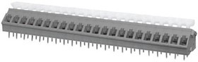TBL005A-500-22GY-2WT, Fixed Terminal Blocks Terminal block, screwless, 5.00, 45, 22, Gray w White Button
