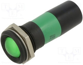 195E1231M, Индикат.лампа: LED; зеленый; 230ВAC; O22мм