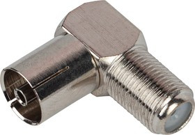 Переходник ЭРА R-A03 гнездо F-гнездо TV угловой Б0048293