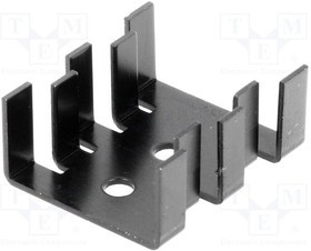 FK 214 SA-CB, Heat Sink Passive TO-220/SOT-32 Screw Mount Aluminum 15K/W Black Anodized
