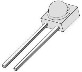 TSSF4500, Infrared Emitter 890nm 200mW/sr Circular Right Angle 2-Pin Bulk