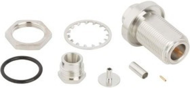 172129-10, RF Connectors / Coaxial Connectors N Type Strg Crimp Jack