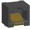 73304-111LF, Conn RJ-45 F 8 POS 1.27mm Solder RA SMD 8 Terminal 1 Port Cat 3 T/R