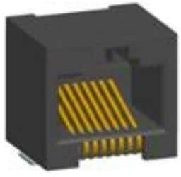73304-111LF, Conn RJ-45 F 8 POS 1.27mm Solder RA SMD 8 Terminal 1 Port Cat 3 T/R