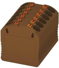 3002888, DIN Rail Terminal Blocks PTFIX 12X1,5-G BN 1.5mm2 adhesive mnt