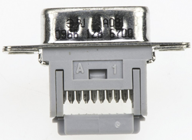 09661286700, Разъем D-Sub; PIN: 9; вилка; "папа"; на шлейф; IDC; Ресурс: 250цикл 09661286700, Разъем D-Sub; PIN: 9; вилка; "папа"; на шлейф; IDC; Ресурс: 250цикл