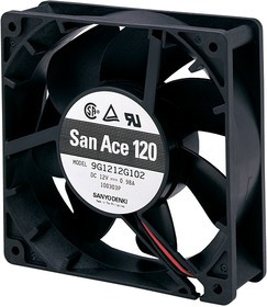 9G1224E1D011, 9G Series Axial Fan, 24 V dc, DC Operation, 200.4m³/h, 8.16W, 340mA Max, 120 x 120 x 38mm