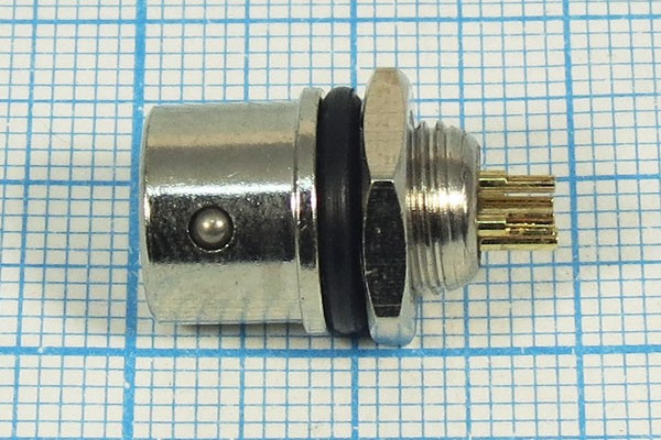 Разъем (быстроразъемный) XS8JK4P-M вилка, контакты 4P, диаметр B 8, монтаж на блок, XS8JK4P-M