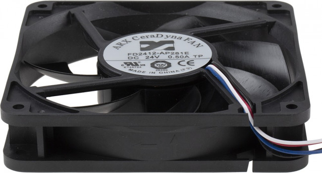 FD2412-AP281E2AL, CeraDyna Series Axial Fan, 24 V dc, DC Operation, 250m³/h, 11.28W, 470mA Max, 120 x 120 x 25mm FD2412-AP281E2AL, CeraDyna Series Axial Fan, 24 V dc, DC Operation, 250m³/h, 11.28W, 470mA Max, 120 x 120 x 25mm