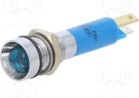 19050357, Индикат.лампа: LED; вогнутый; голубой; 24ВDC; O8мм; пластик