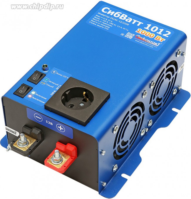 СибВатт 1012 инвертор, преобразователь напряжения DC/AC, 12/220В, 1000Вт СибВатт 1012 инвертор, преобразователь напряжения DC/AC, 12/220В, 1000Вт