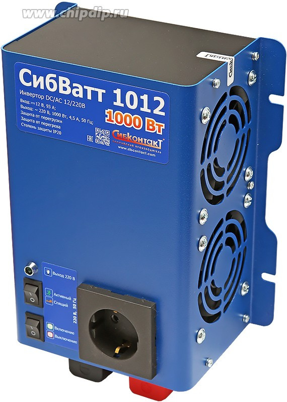 СибВатт 1012 инвертор, преобразователь напряжения DC/AC, 12/220В, 1000Вт СибВатт 1012 инвертор, преобразователь напряжения DC/AC, 12/220В, 1000Вт