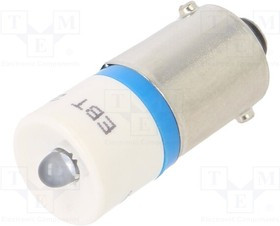 18602457, Индикат.лампа: LED; BA9S,T10; голубой; пластик; 28ВAC; 28ВDC; 3мм