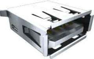 USB-A-S-S-W-TH, Through Hole, Socket Type A 2.0 USB Connector