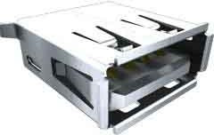 USB-A-S-S-W-TH, Through Hole, Socket Type A 2.0 USB Connector USB-A-S-S-W-TH, Through Hole, Socket Type A 2.0 USB Connector