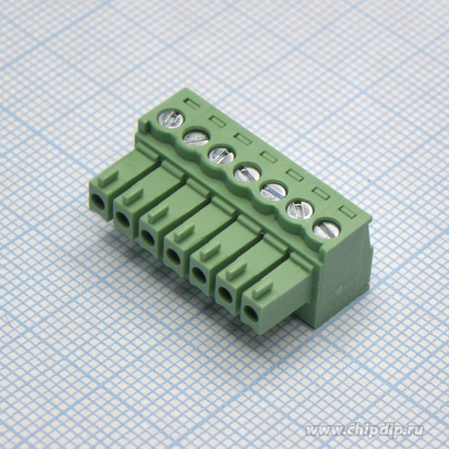 15EDGK-3.5-07P-14-00A(H), (15EDGK-3.5-07P-14-00ZH), Разъемный клеммный блок, 7 контактов. Серия 15EDGK-3.5
