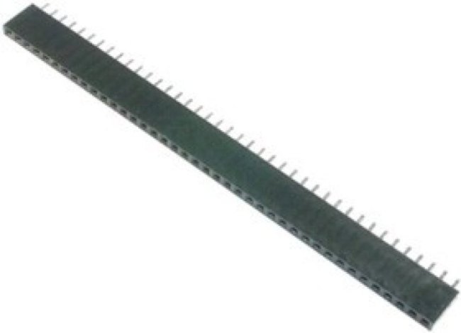 ZL262-40SG, Гнездо штыревое "мама" PIN 40 прямой 2,54мм THT 1x40