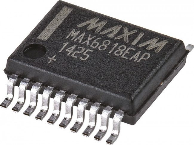 MAX6818EAP+, 8-ми канальный контроллер подавления дребезга кнопки [SSOP-20]