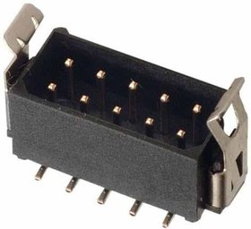 M80-8280442, Headers &amp; Wire Housings 2+2 POS VERT MALE LATCHED TIN