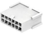 4282-3-12-D, Conn Housing PL 12 POS 4.2mm Crimp ST Cable Mount White Bag