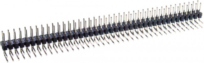 PLD-80R2, тип2 вилка штыревая 2.54мм 2x40 угл. 13x8мм (L-KLS1-207-2-80-R1)