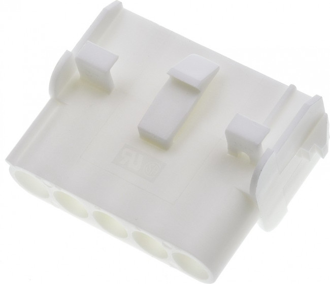 350810-1, Universal MATE-N-LOK Female Connector Housing, 6.35mm Pitch, 5 Way, 1 Row