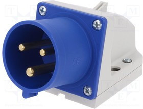 523-6, Разъем: питания AC, гнездо, "папа", 32А, 230ВAC, IEC 60309, IP44