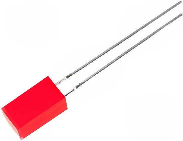 L-1553IDT, LED; square; 5x5mm; red; 3?8mcd; 110°; Front: flat; 20mA; 2?2.5V