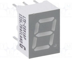 LTS-2801AP, Дисплей: LED, 7-сегментный, 7мм, 0,276", II.зн: 1, красный, анод