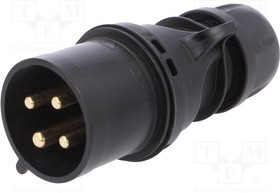 024-6X, Разъем: питания AC, трехфазный; вилка; "папа"; 32А; 400ВAC; IP44