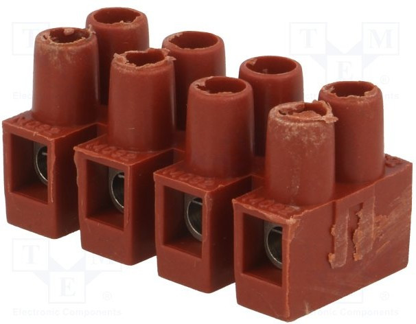 BM 92FS4, Клеммник, зажим под винт, 2,5мм2, 250В, Кол-во полюс: 4, клеммы: 8
