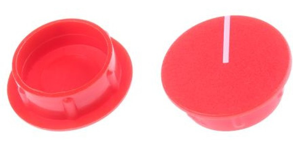 C211-RED, 21mm Red Potentiometer Knob Cap, C211-RED