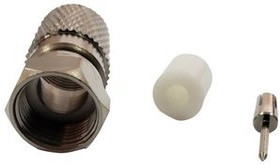 RND 205-00887, RF Connector, F-Type, Copper, Plug, Straight, Screw