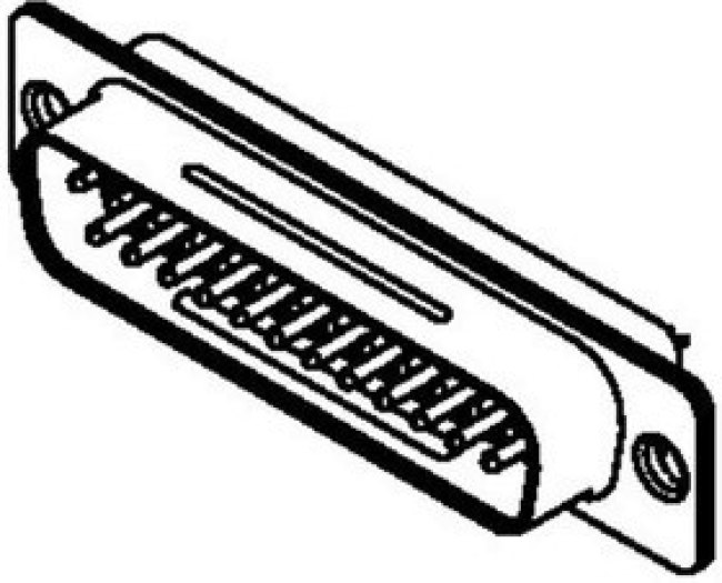 XM3A-2521, XM3A 25 Way Panel Mount D-sub Connector Plug