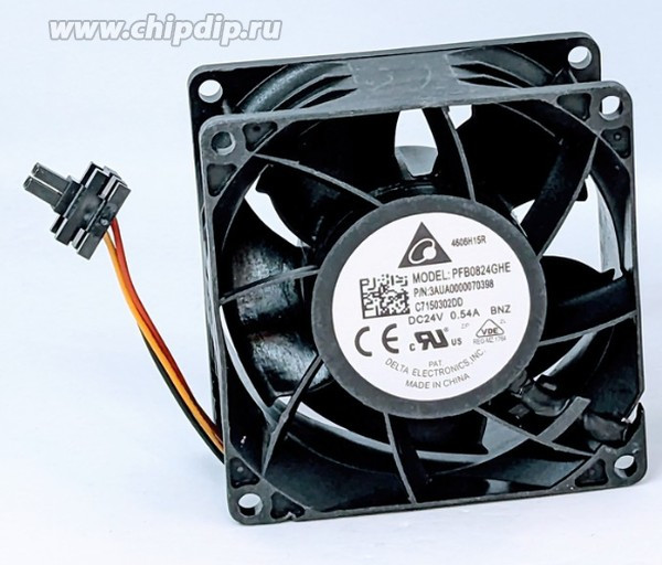 Вентилятор Delta Electronics PFB0824GHE 24v 80x38 4pin 0.54A Вентилятор Delta Electronics PFB0824GHE 24v 80x38 4pin 0.54A