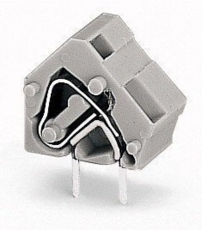PCB terminal, 1 pole, pitch 10 mm, AWG 28-12, 24 A, cage clamp, gray, 236-601