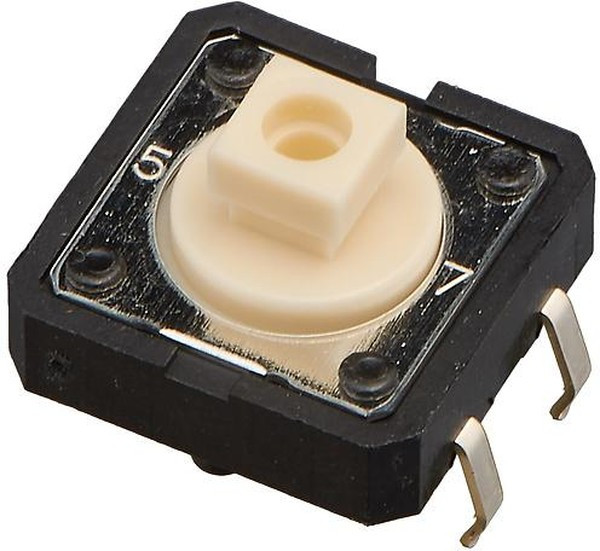 B3F4050, Кнопка тактильная 12х12 h=7.3мм (3.5мм+толкатель 3.8мм) 1.27N(130гр) 0.05A 24В