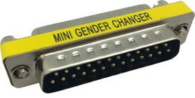 RND 205-00853, D-Sub Gender Changer, D-Sub 25-Pin Plug / D-Sub 25-Pin Socket
