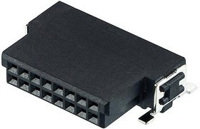 M55-6101642R, PCB Receptacle, Плата - к - плате, 1.27 мм, 2 ряд(-ов), 16 контакт(-ов)