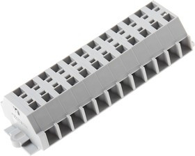 261-112, 261 Series Grey Terminal Strip, 2.5mm², Single-Level, Cage Clamp Termination