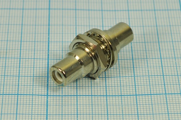 Разъем RCA розетка - разъем RCA розетка, на блок, фланец М12