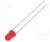 SLR-342VR3F, LED; 3mm; red; 5.6?16mcd; 40°; Front: convex; 2V; Pitch: 2.54mm