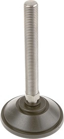 A095/003, M20 PA Reinforced Nylon Adjustable Foot, 2000kg Static Load Capacity 10° Tilt Angle