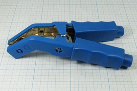 Зажим L170мм, 650А, кабель, угловой, изолированный синий, P270B