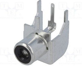 CC-132-B, Гнездо, RCA, "мама", угловой 90°, THT, Маркировка: черный CC-132-B, Гнездо, RCA, "мама", угловой 90°, THT, Маркировка: черный