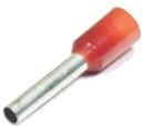 Клемма наконечник на кабель , 1,7x 8мм, 2мм, 1,5мм2, обжимная, красный, LT015008